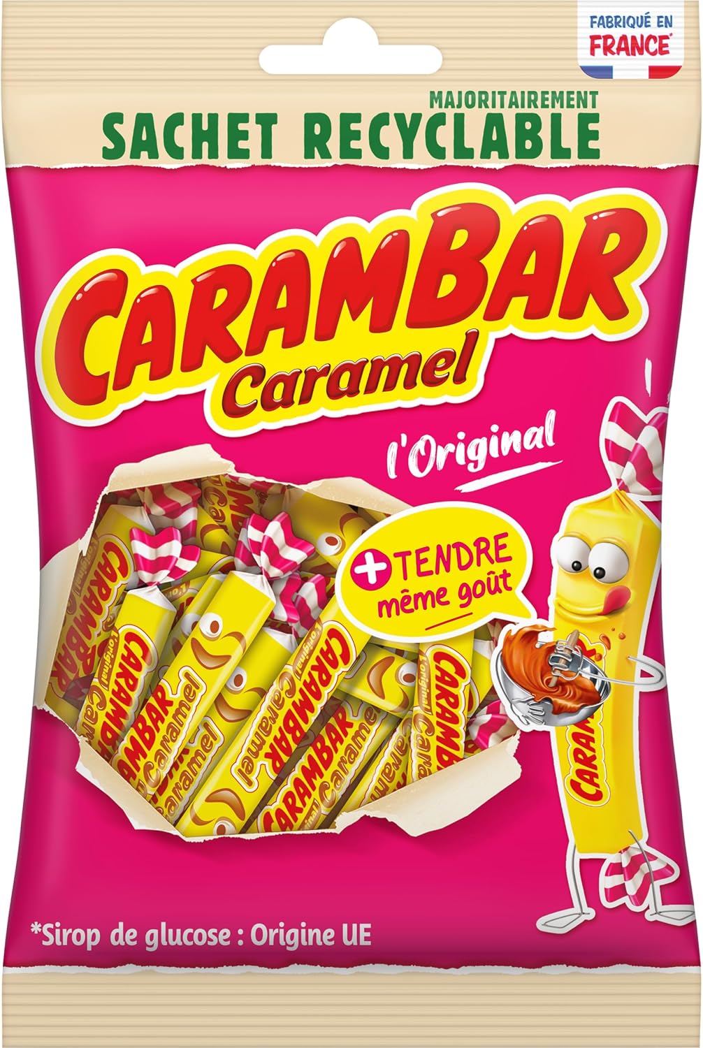 CARAMBAR caramelo en bolsa reciclable 180 g 20 CA