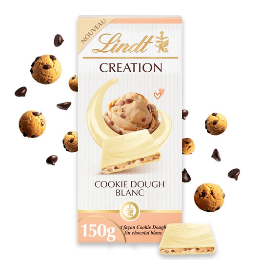 Tablette de chocolat Cookie Dough blanc LINDT CREATION La tablette de 150g