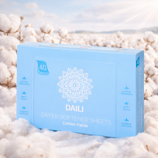 Daili Lingettes désodorisante Sèche-linge 40 Feuilles senteur coton frais cocon
