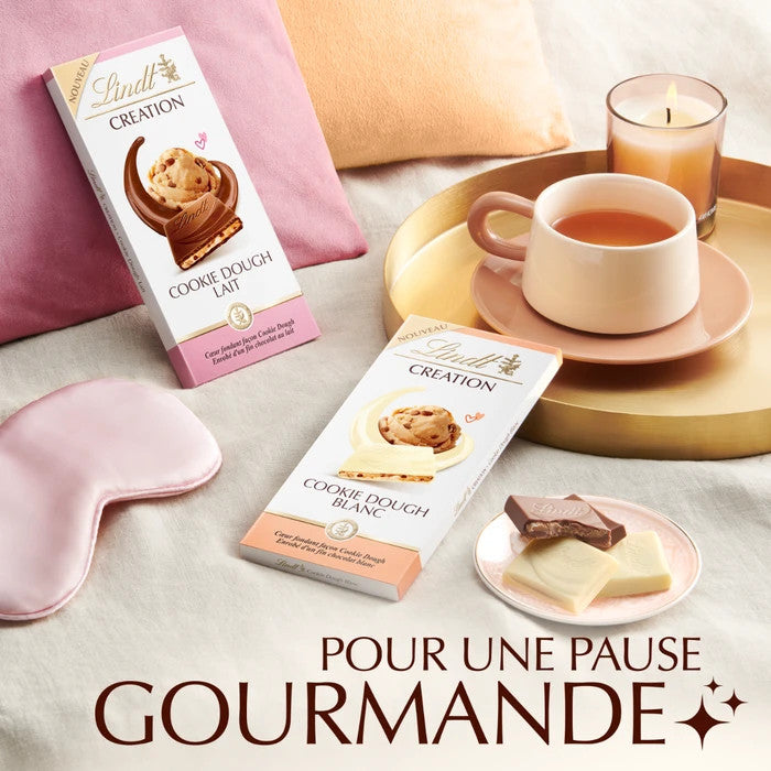 Tablette de chocolat Cookie Dough blanc LINDT CREATION La tablette de 150g