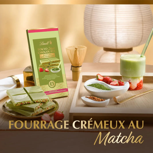 Lindt Dubaï Style tablette de chocolat 150 g | matcha fraise | Dubai | nouveau