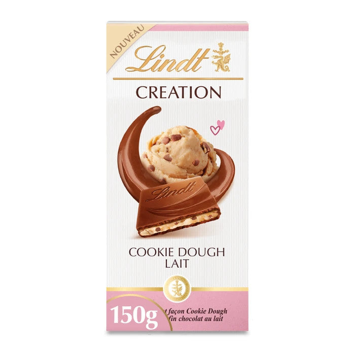 Tablette de chocolat Cookie Dough lait LINDT CREATION La tablette de 150g
