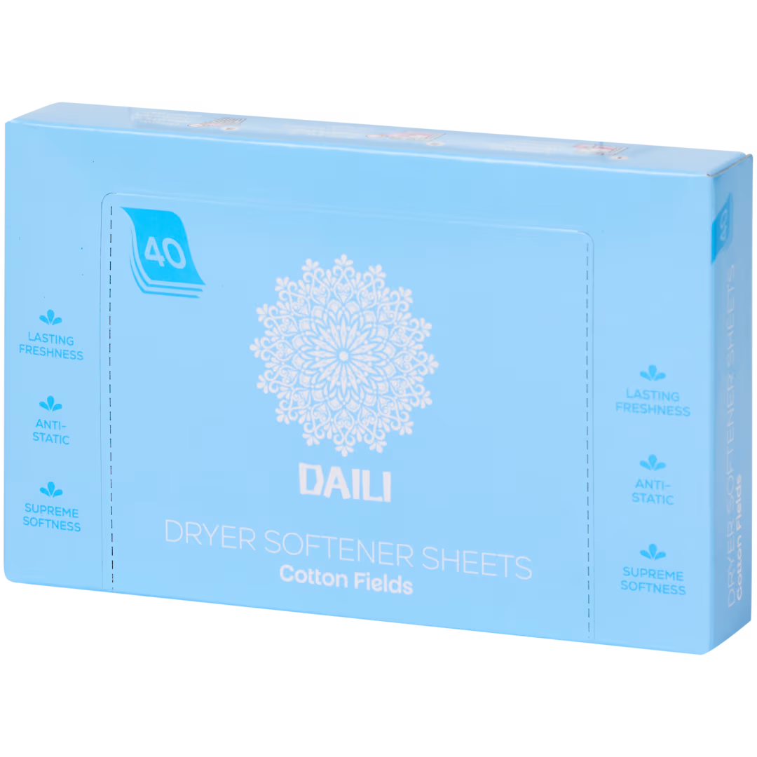 Daili Lingettes désodorisante Sèche-linge 40 Feuilles senteur coton frais cocon