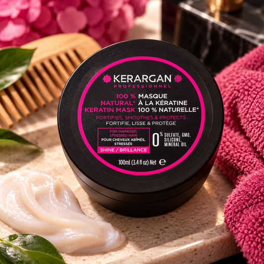 Kerargan Professionnel Paris Masque Kératine 100 ml Cheveux Abîmés Brillance