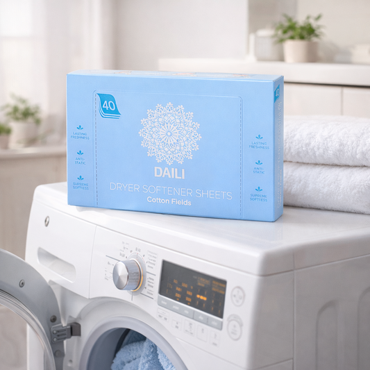Daili Lingettes désodorisante Sèche-linge 40 Feuilles senteur coton frais cocon