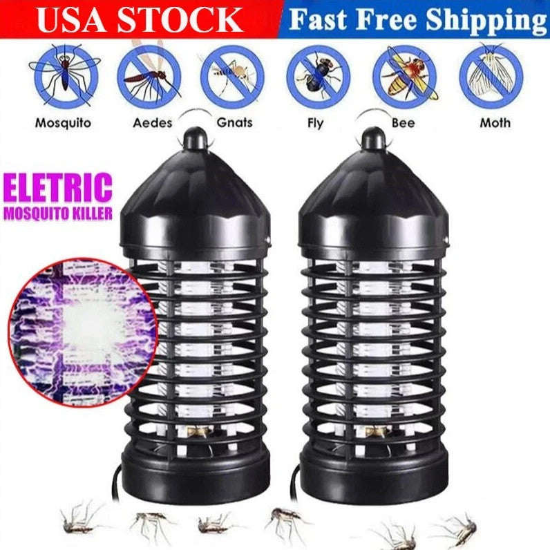 2 PACKS Electric LED Mosquito Killer Light Bug Fly Insect Pest Zapper Trap Lamp