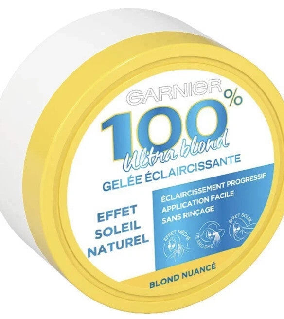 Gelee éclaircissante effet soleil GARNIER 100% ULTRA BLOND 150 ml