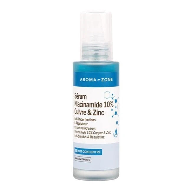 AROMA-ZONE SÉRUM CONCENTRÉ NIACINAMIDE 10% CUIVRE & ZINC 100ML FLACON EN VERRE