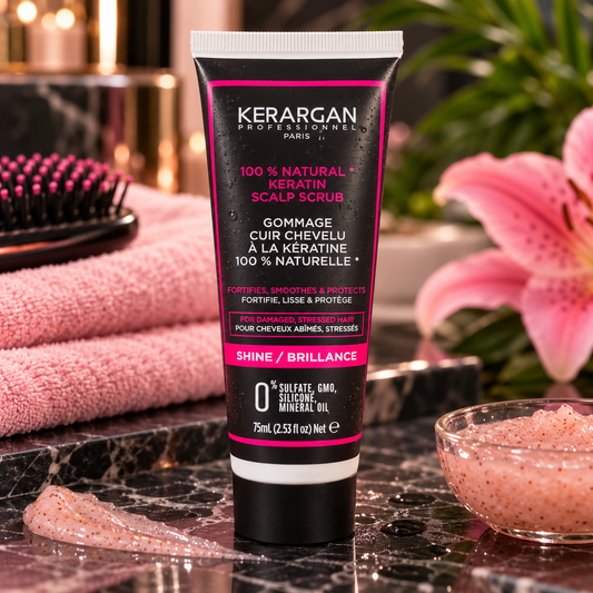 Kerargan Professionnel Paris Gommage Cuir Chevelu Kératine 75 ml Brillance