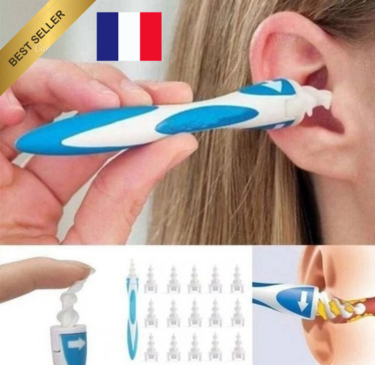 Curette spirale nettoyage oreilles coton tige + 16 curettes réutilisable France