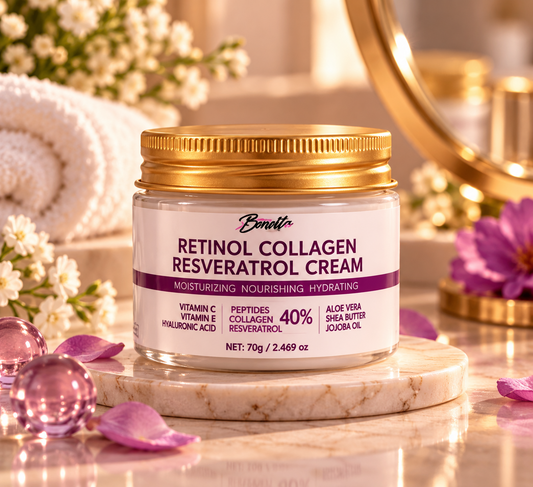 Crème Visage Rétinol Collagène Resvératrol 70 g Hydratante Vitamine C Aloe Vera