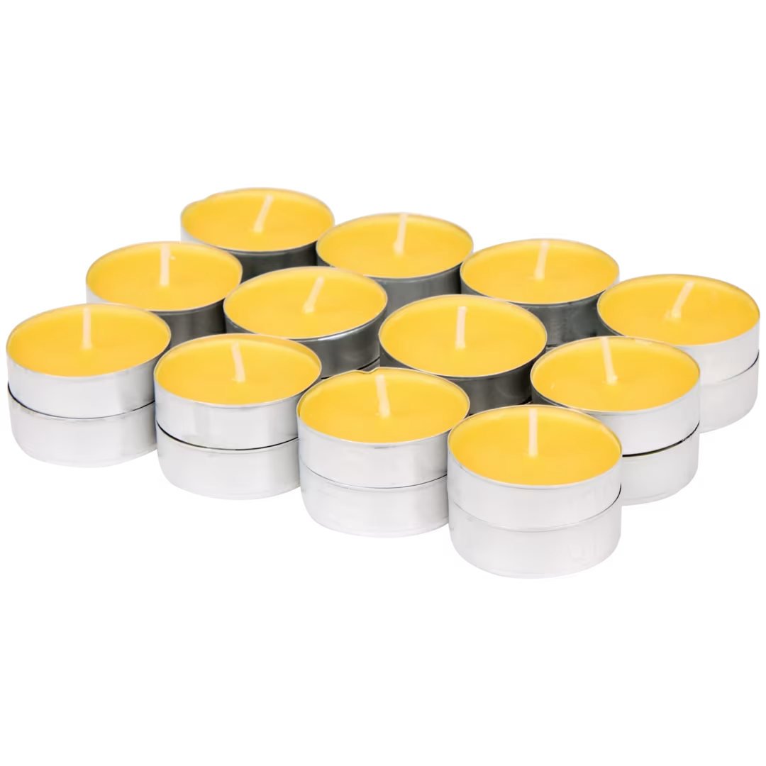 24 Bougies Chauffe Plat à la Citronnelle Anti Moustique Répulsif Naturel 4H