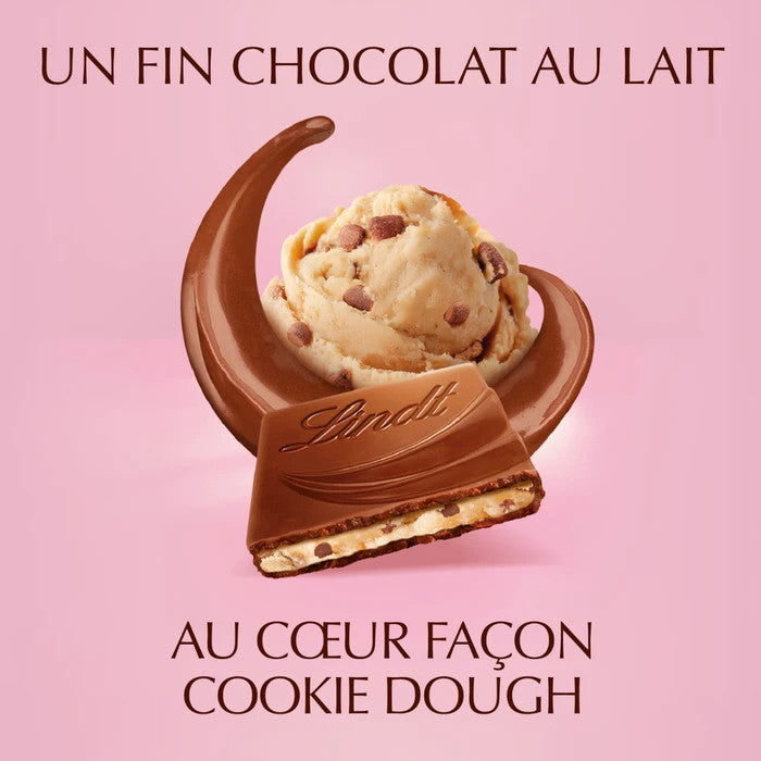 Tablette de chocolat Cookie Dough lait LINDT CREATION La tablette de 150g