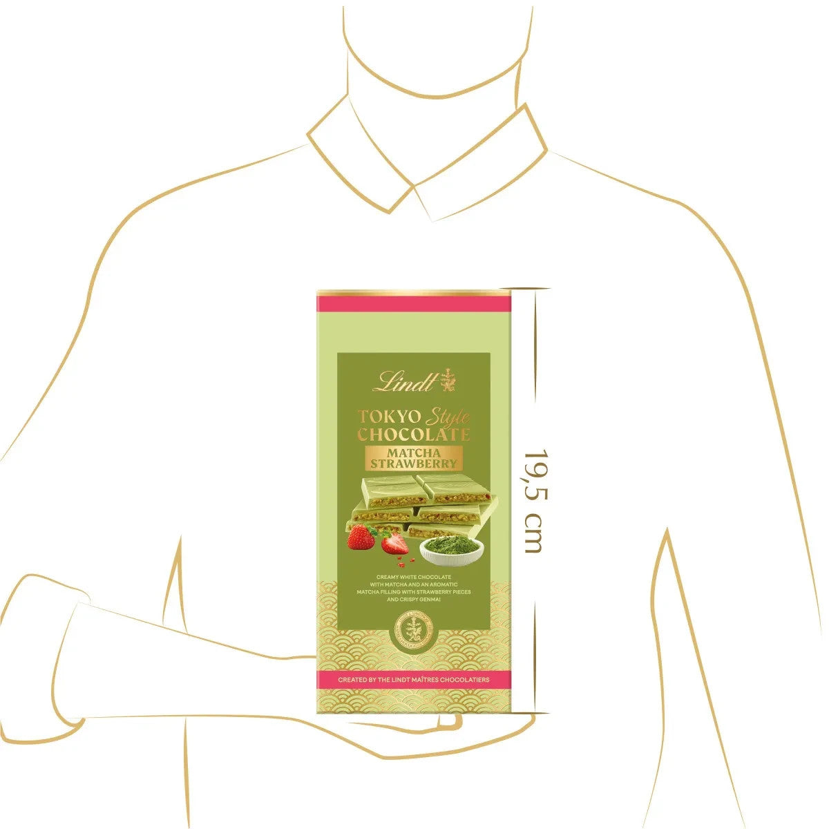 Lindt Dubaï Style tablette de chocolat 150 g | matcha fraise | Dubai | nouveau