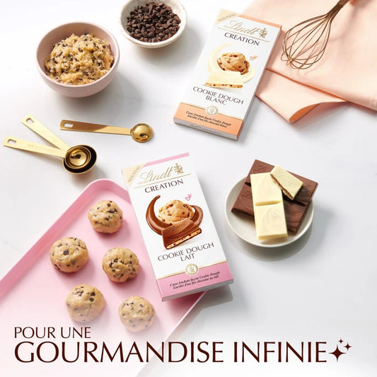 Tablette de chocolat Cookie Dough lait LINDT CREATION La tablette de 150g