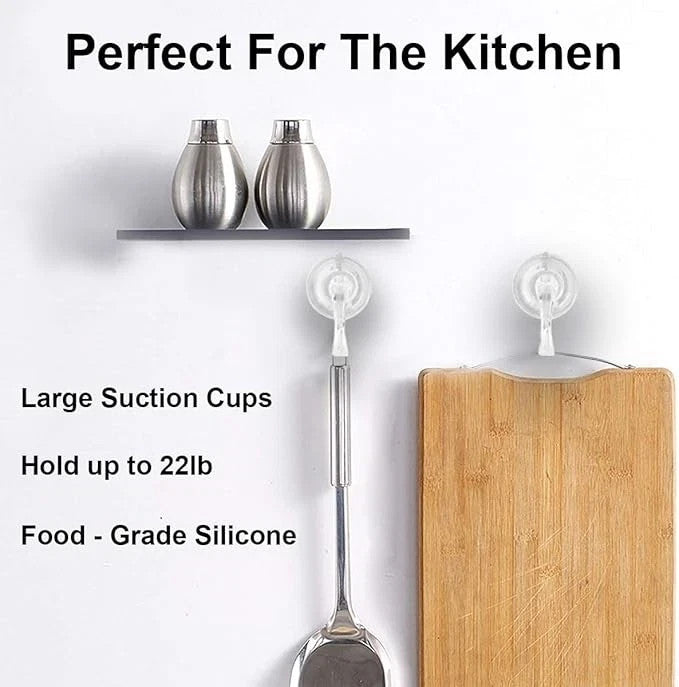2PCS Heavy Duty Suction Cup Hook Christmas Wreath Suction Cup Wall Hooks Kitchen