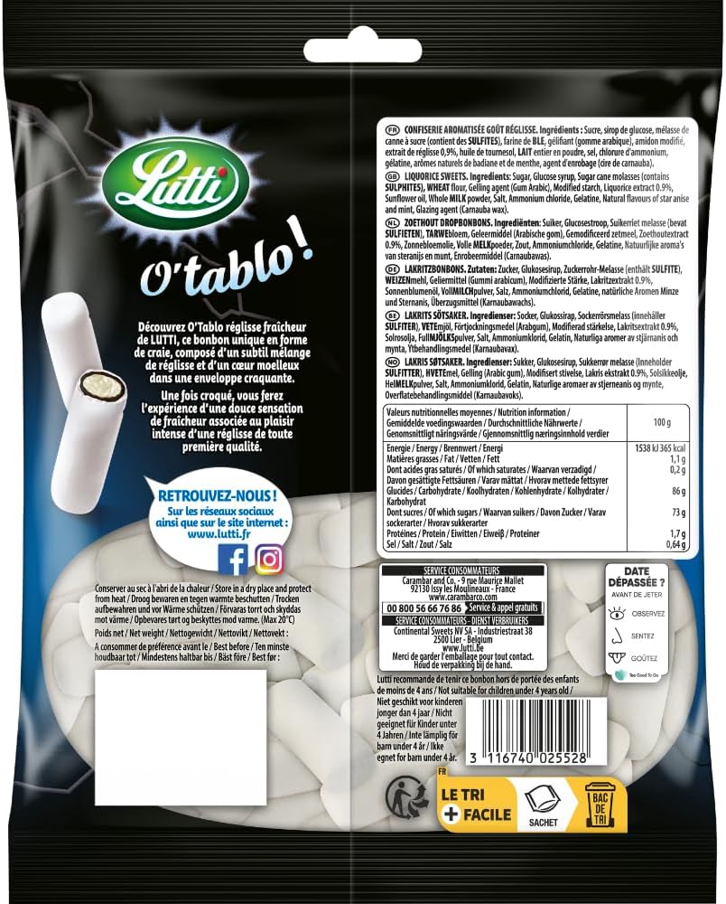 Lutti O'Tablo Frescor 200g
