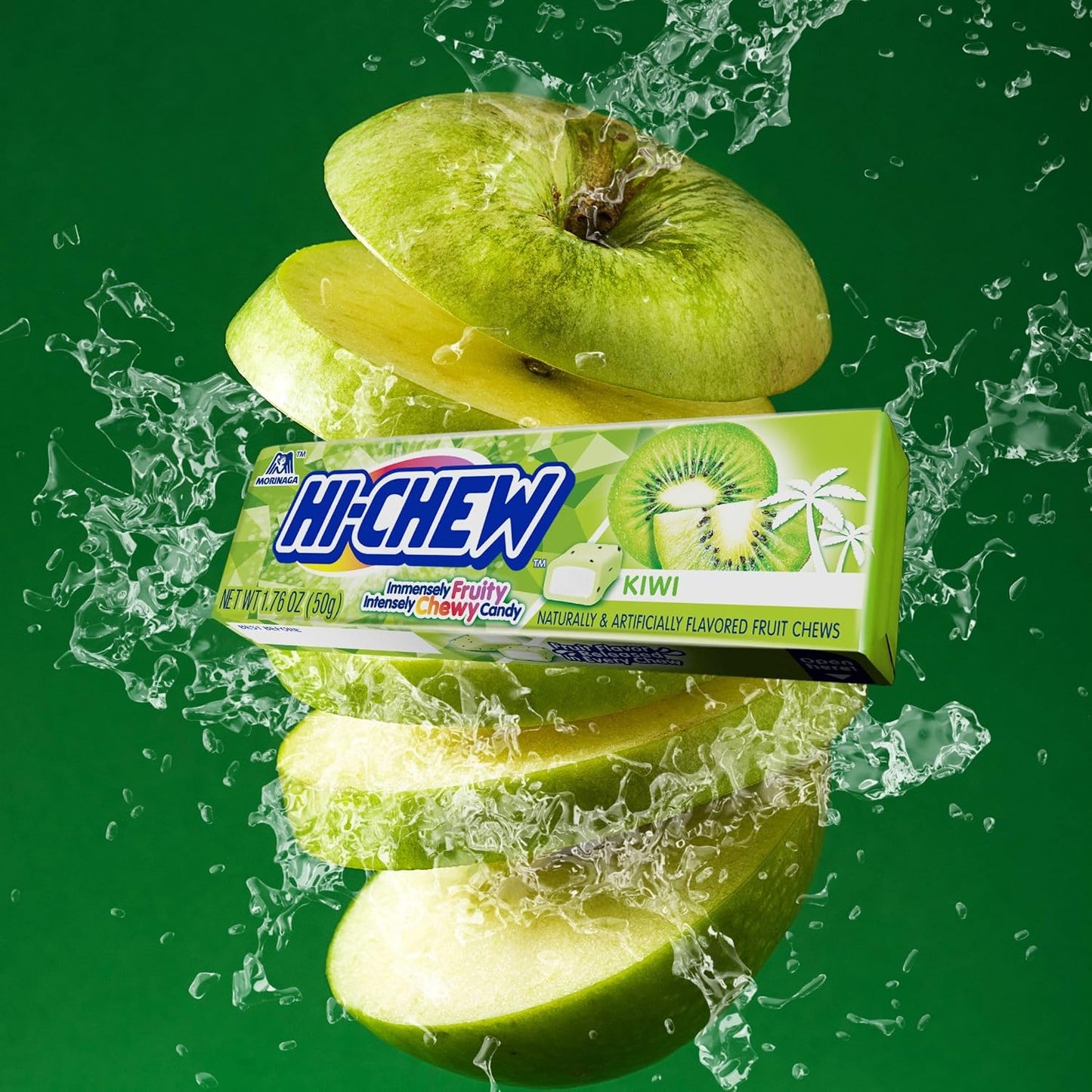 HI-CHEW Green Apple-Flavored Chewy Candy 15 Packs X 50 g