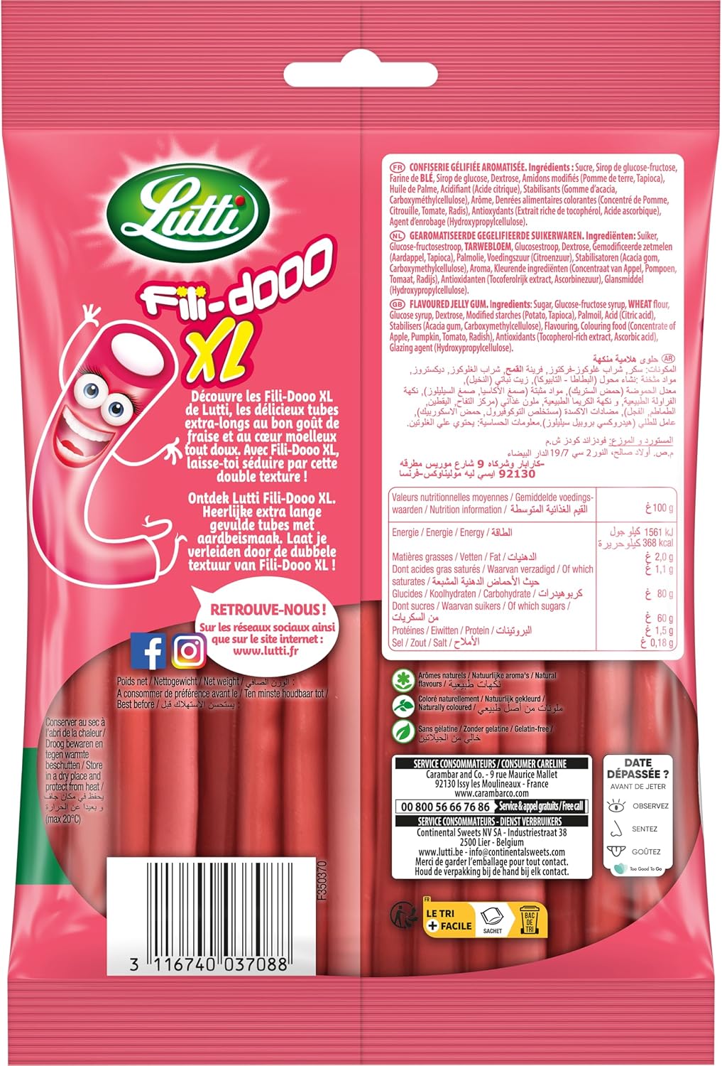 Lutti Maxi Tubs Fresa 180g