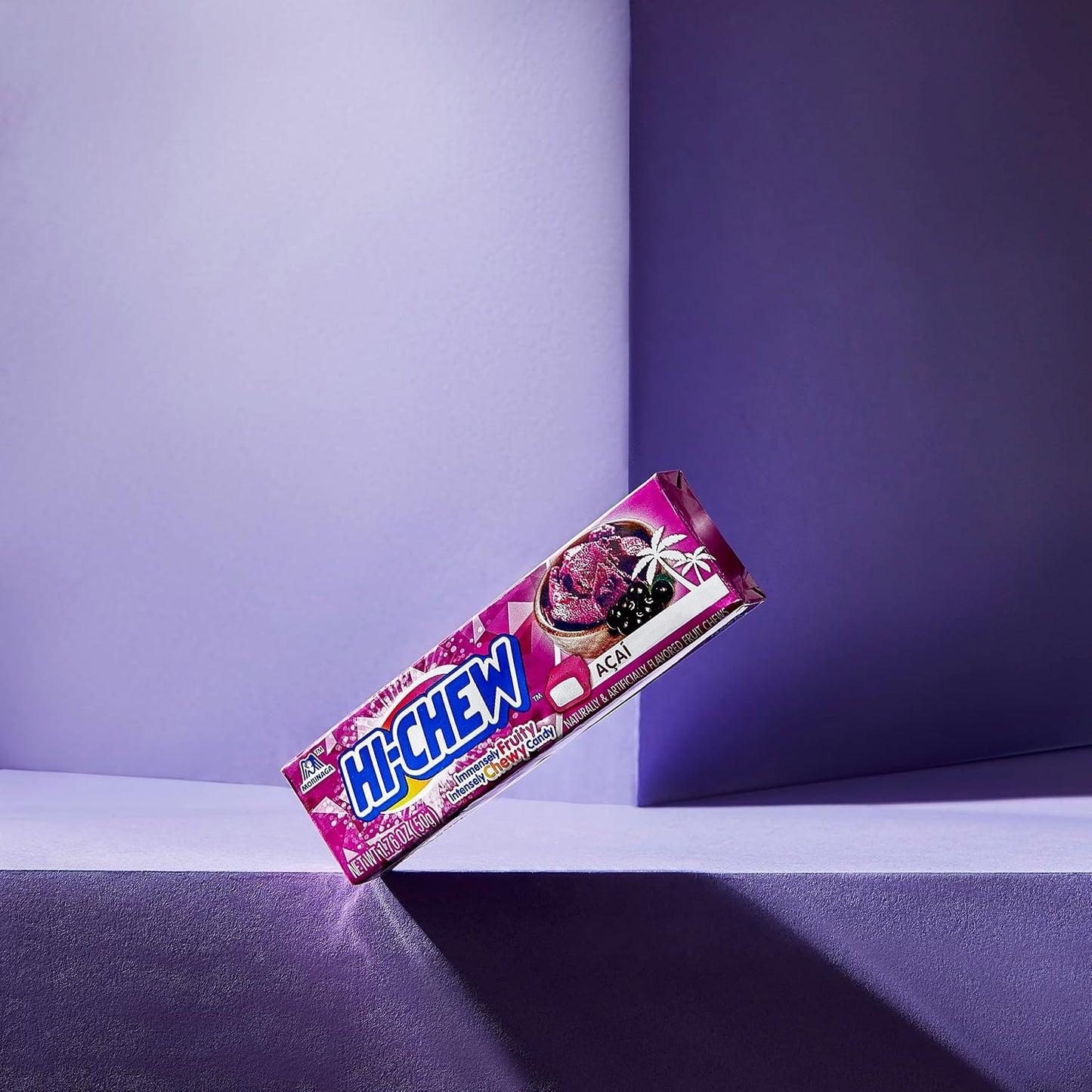 HI-CHEW Caramelos masticables sabor açaí, 15 paquetes de 50 g
