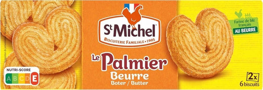 ST MICHEL Le Palmier au Beurre - 1 paquet de 2 Sachets de 6 Biscuits 87g
