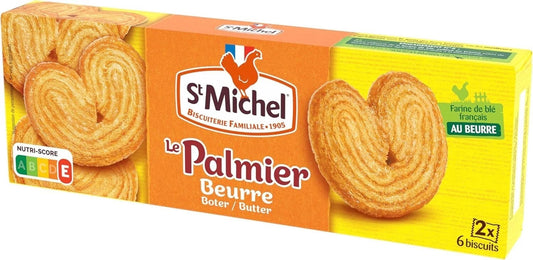 ST MICHEL Le Palmier au Beurre - 1 paquet de 2 Sachets de 6 Biscuits 87g